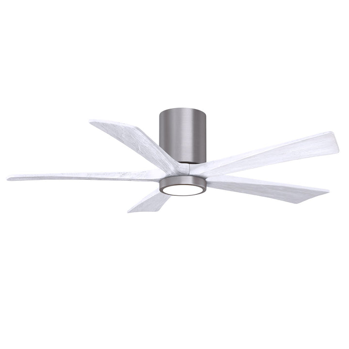 Ir5Hlk Five-Blade Flush Mount Paddle Fan In Brushed Pewter Finish