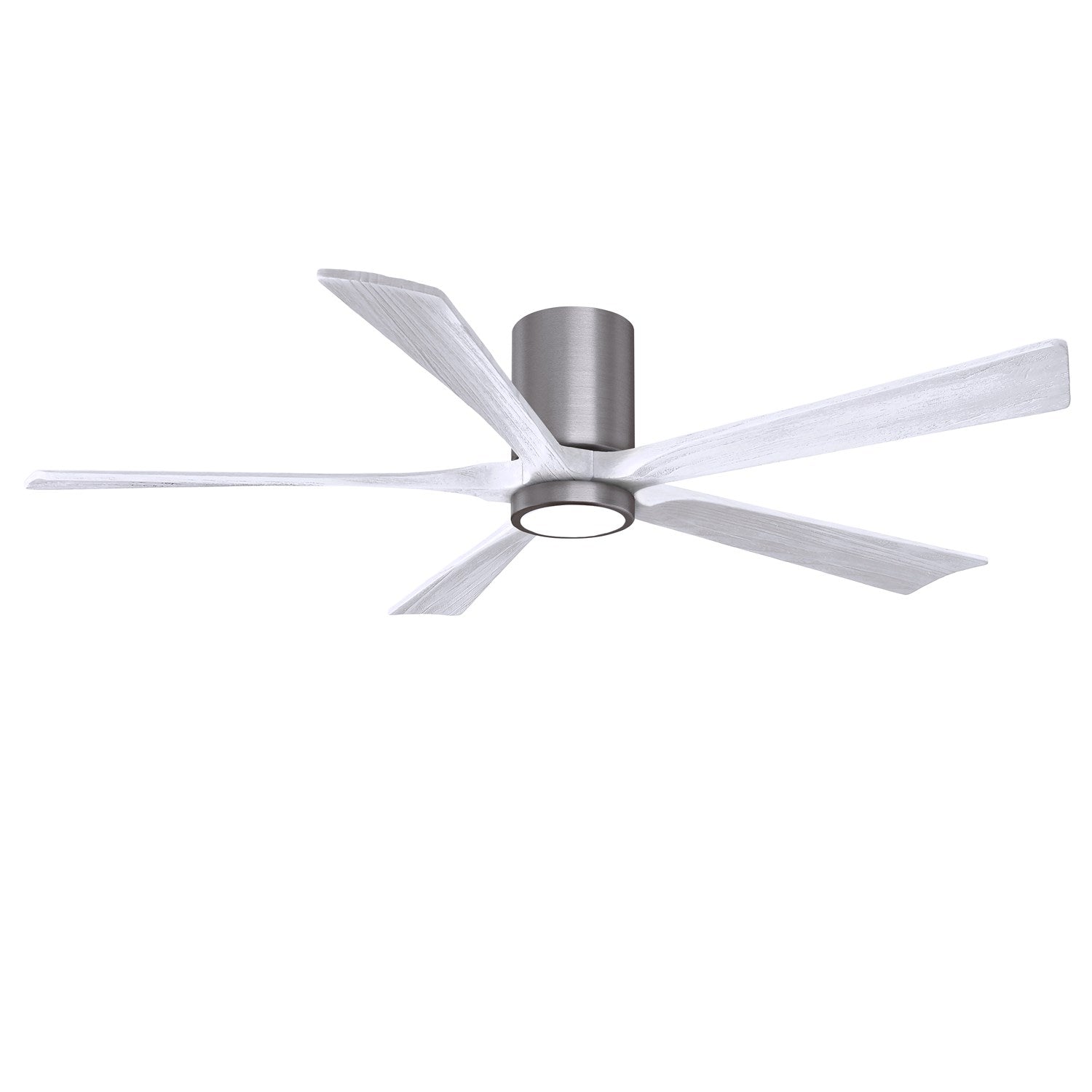 Ir5Hlk Five-Blade Flush Mount Paddle Fan In Brushed Pewter Finish by Matthews Fan Company