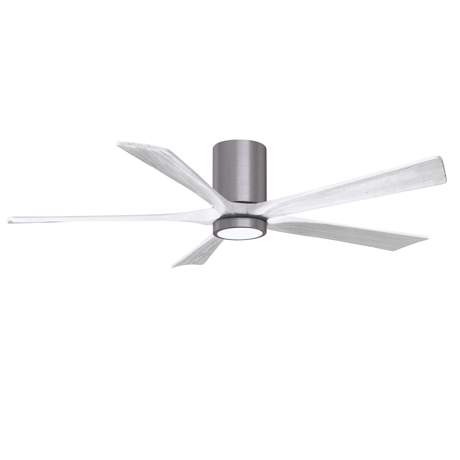 Ir5Hlk Five-Blade Flush Mount Paddle Fan In Brushed Pewter Finish