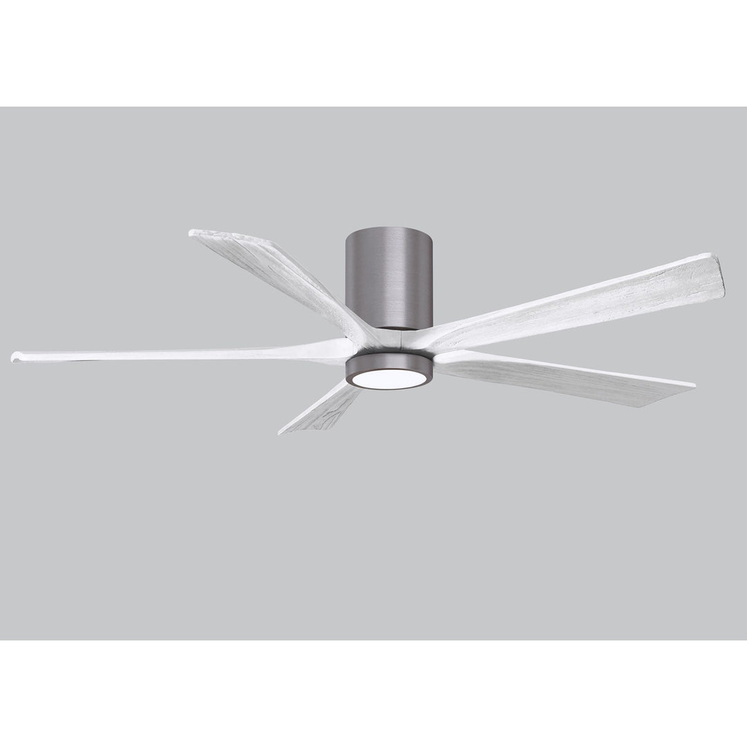 Ir5Hlk Five-Blade Flush Mount Paddle Fan In Brushed Pewter Finish