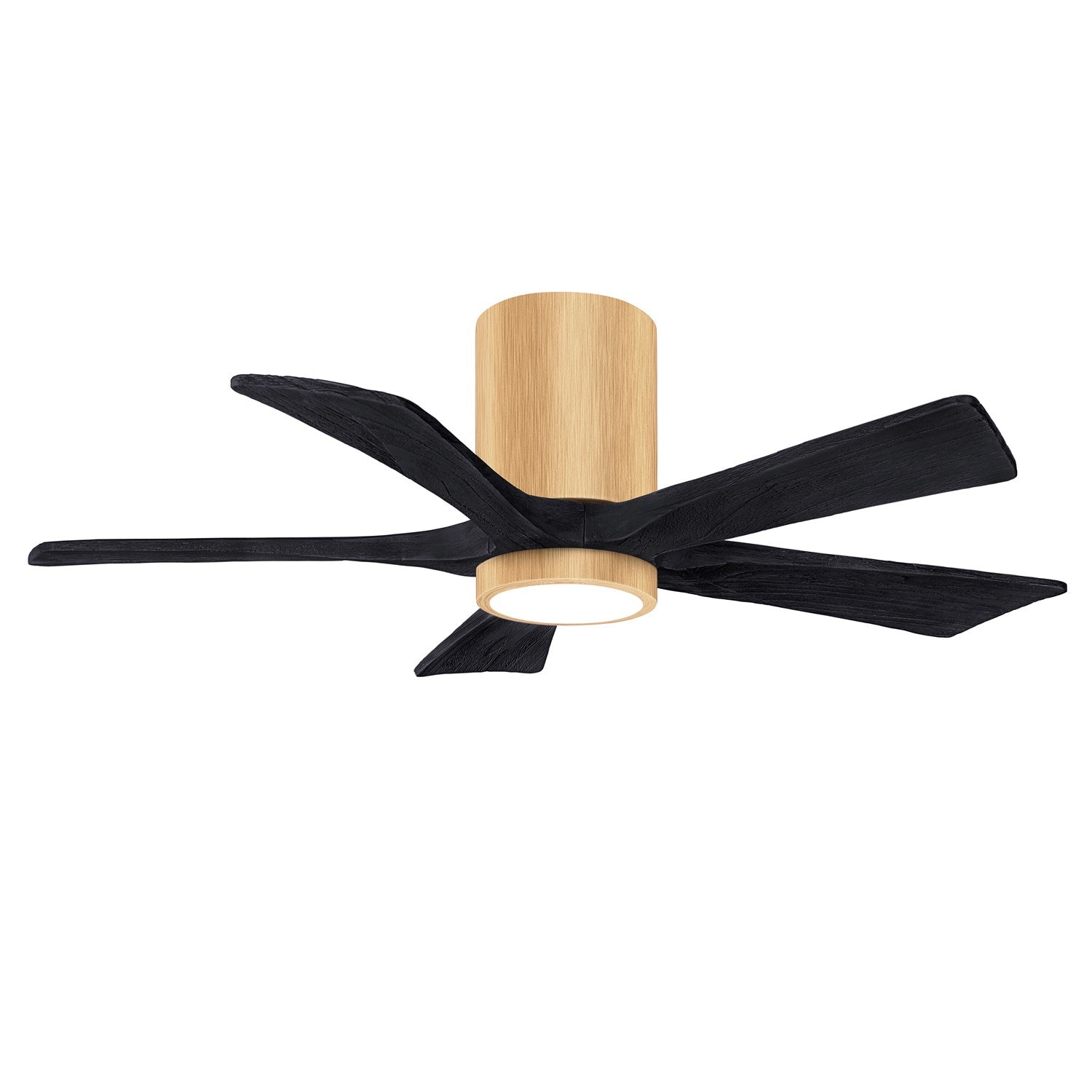Ir5Hlk Five-Blade Flush Mount Paddle Fan In Light Maple Finish
