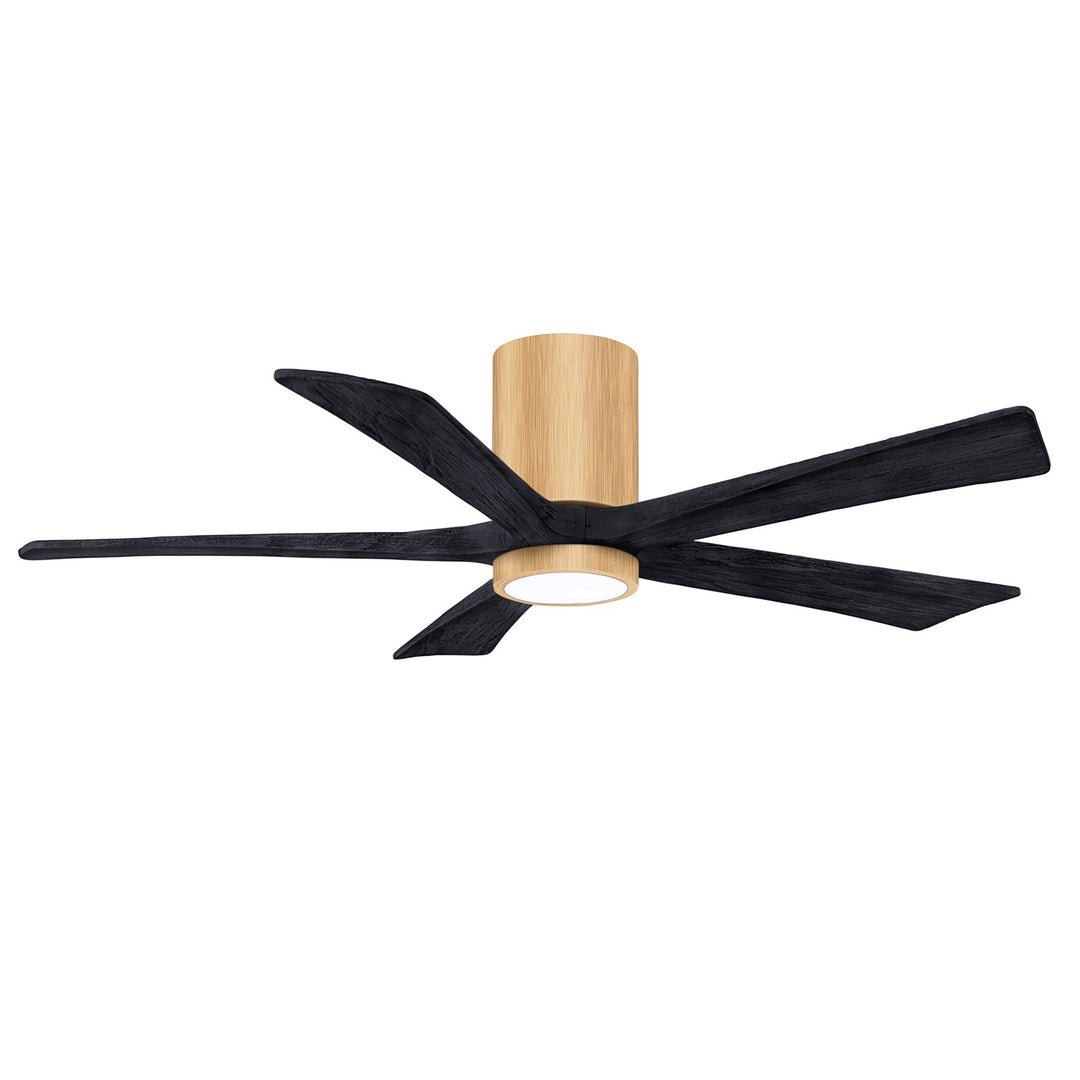 Ir5Hlk Five-Blade Flush Mount Paddle Fan In Light Maple Finish