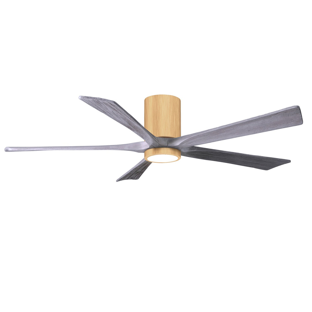 Ir5Hlk Five-Blade Flush Mount Paddle Fan In Light Maple Finish