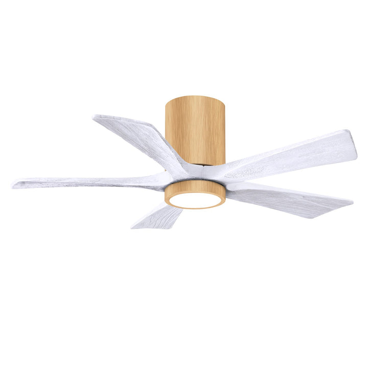 Ir5Hlk Five-Blade Flush Mount Paddle Fan In Light Maple Finish by Matthews Fan Company