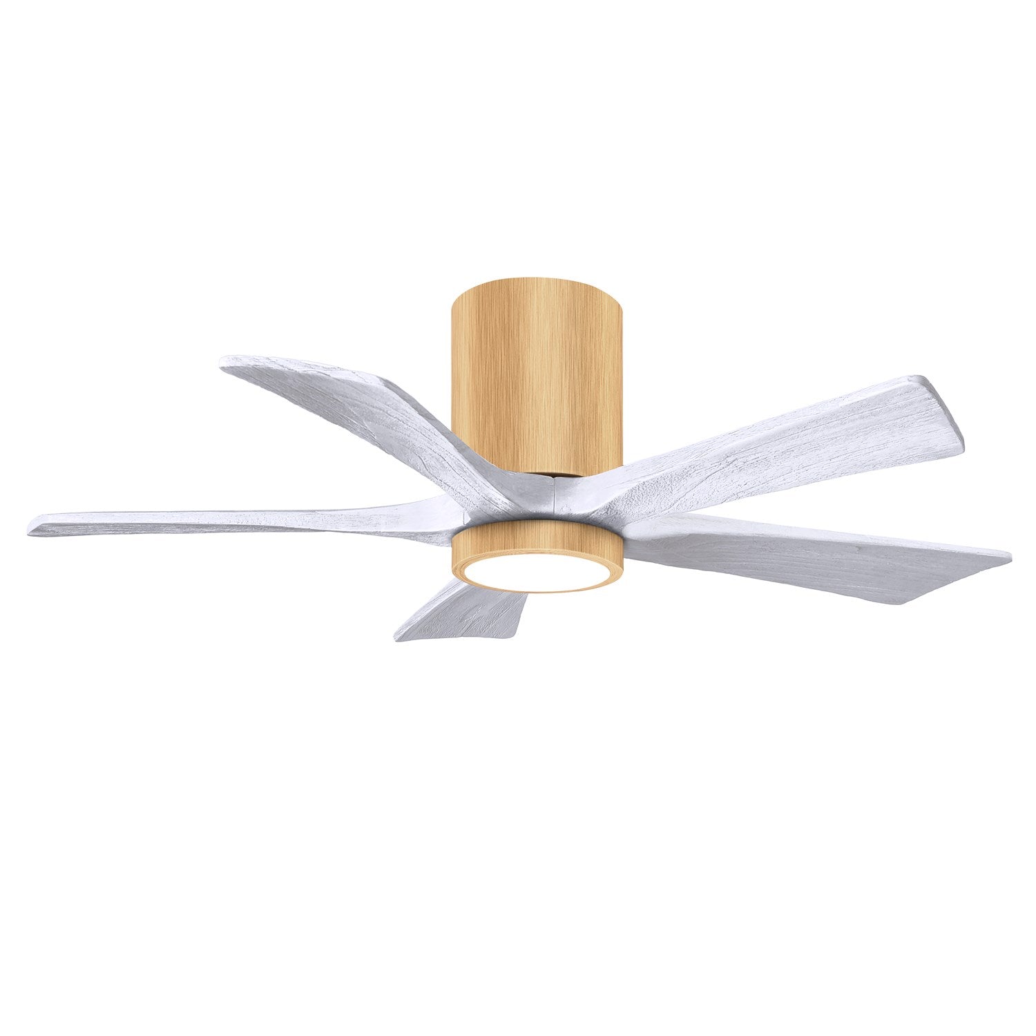 Ir5Hlk Five-Blade Flush Mount Paddle Fan In Light Maple Finish