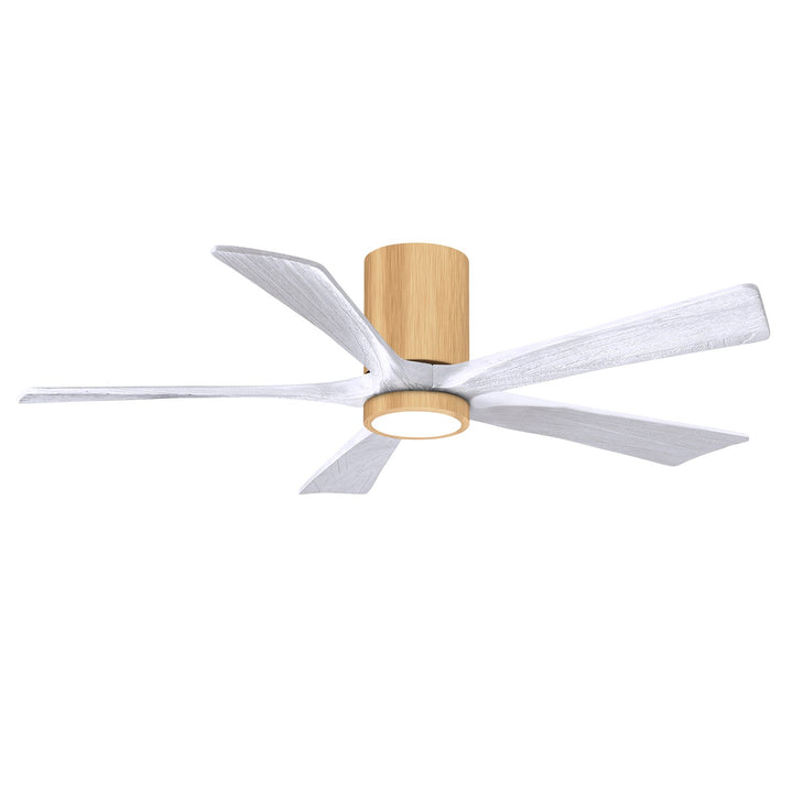 Ir5Hlk Five-Blade Flush Mount Paddle Fan In Light Maple Finish by Matthews Fan Company