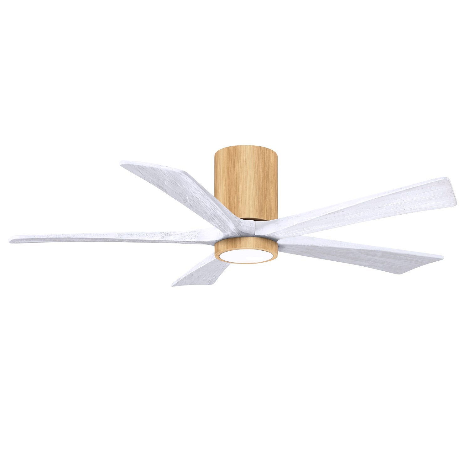 Ir5Hlk Five-Blade Flush Mount Paddle Fan In Light Maple Finish