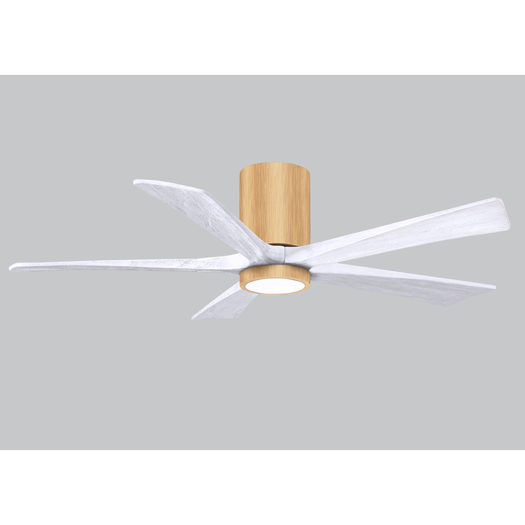 Ir5Hlk Five-Blade Flush Mount Paddle Fan In Light Maple Finish