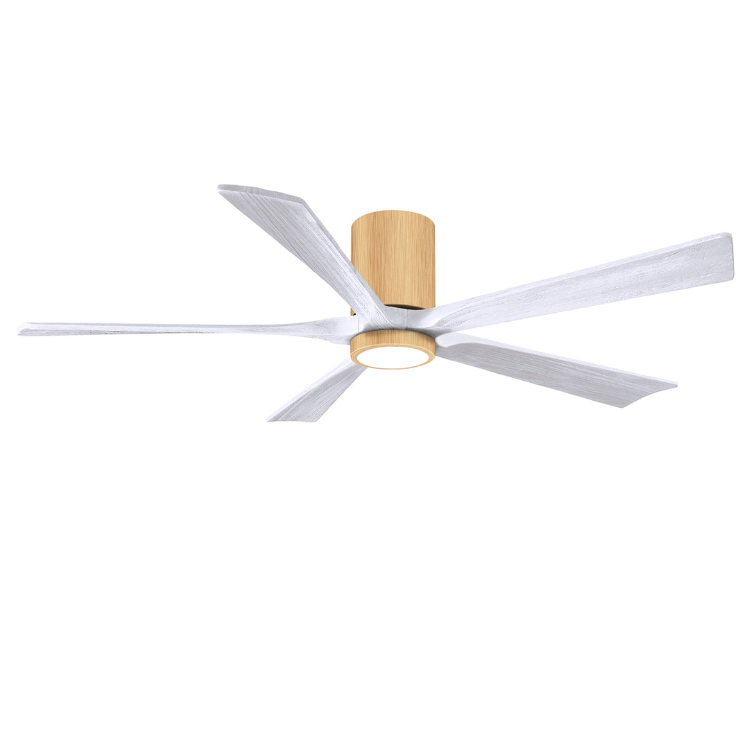 Ir5Hlk Five-Blade Flush Mount Paddle Fan In Light Maple Finish by Matthews Fan Company