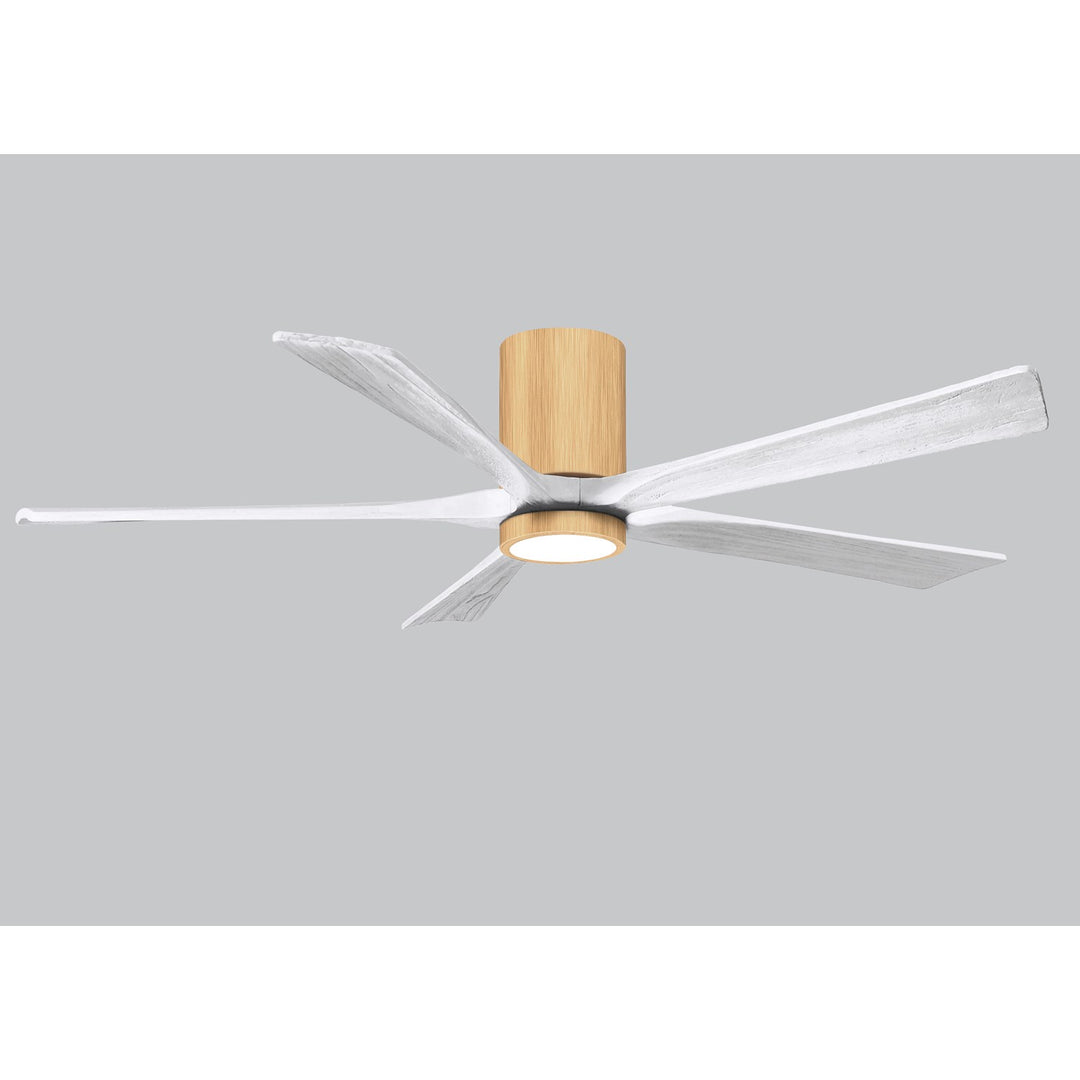 Ir5Hlk Five-Blade Flush Mount Paddle Fan In Light Maple Finish