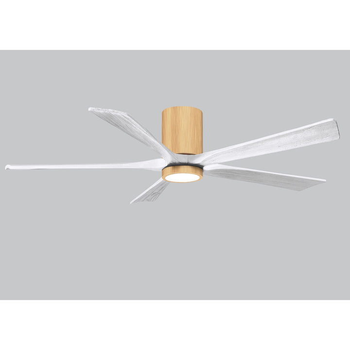 Ir5Hlk Five-Blade Flush Mount Paddle Fan In Light Maple Finish