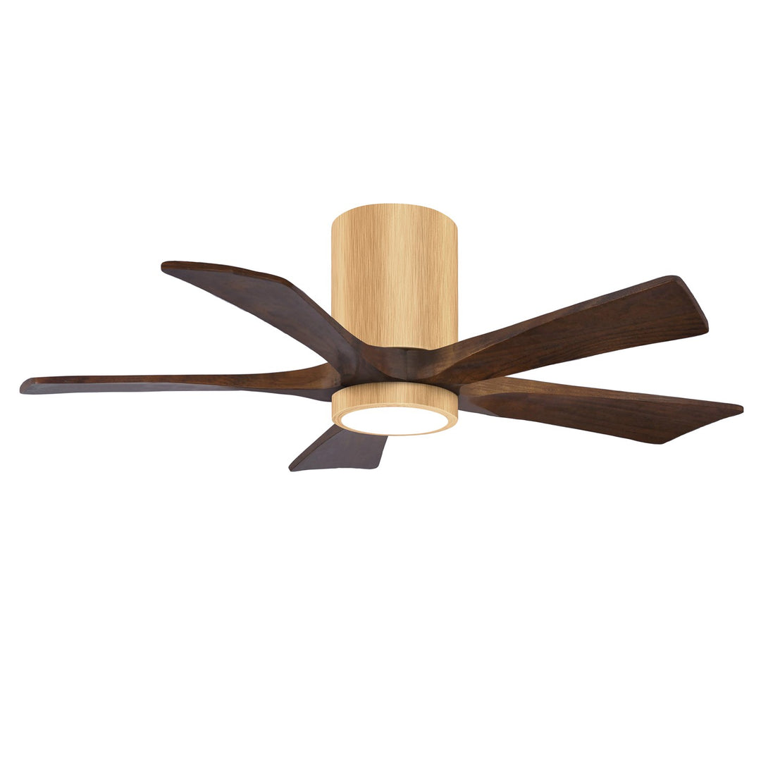 Ir5Hlk Five-Blade Flush Mount Paddle Fan In Light Maple Finish