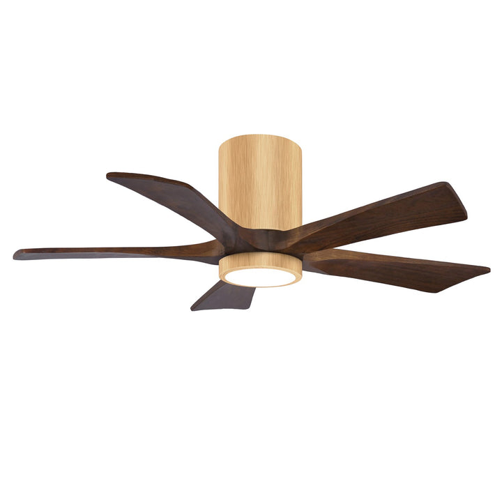 Ir5Hlk Five-Blade Flush Mount Paddle Fan In Light Maple Finish