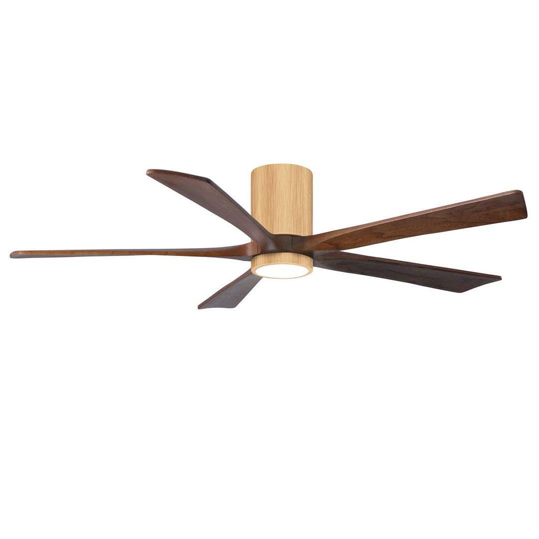 Ir5Hlk Five-Blade Flush Mount Paddle Fan In Light Maple Finish