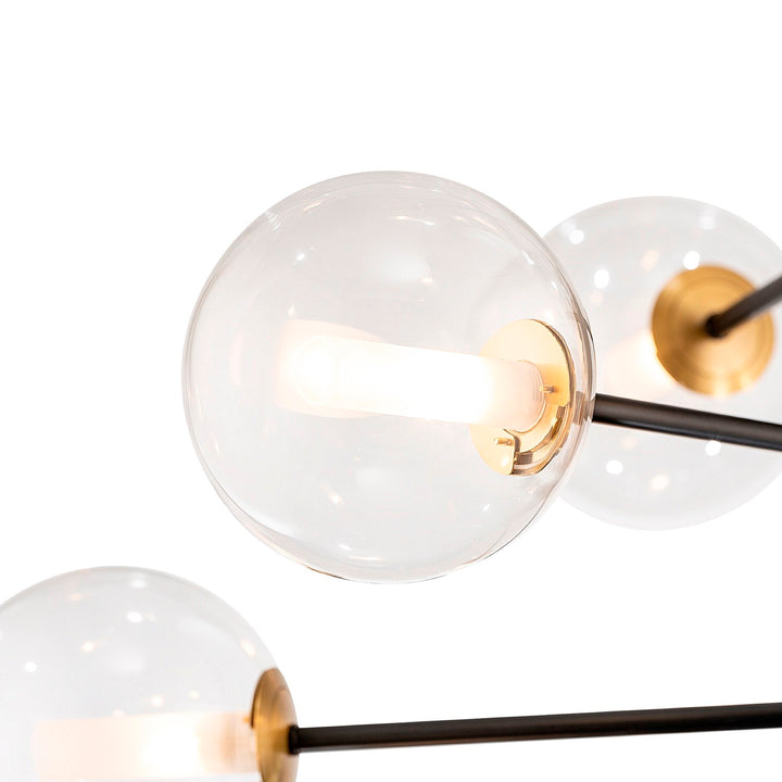 Collection 12-Light Chandelier Black And Brushed Brass