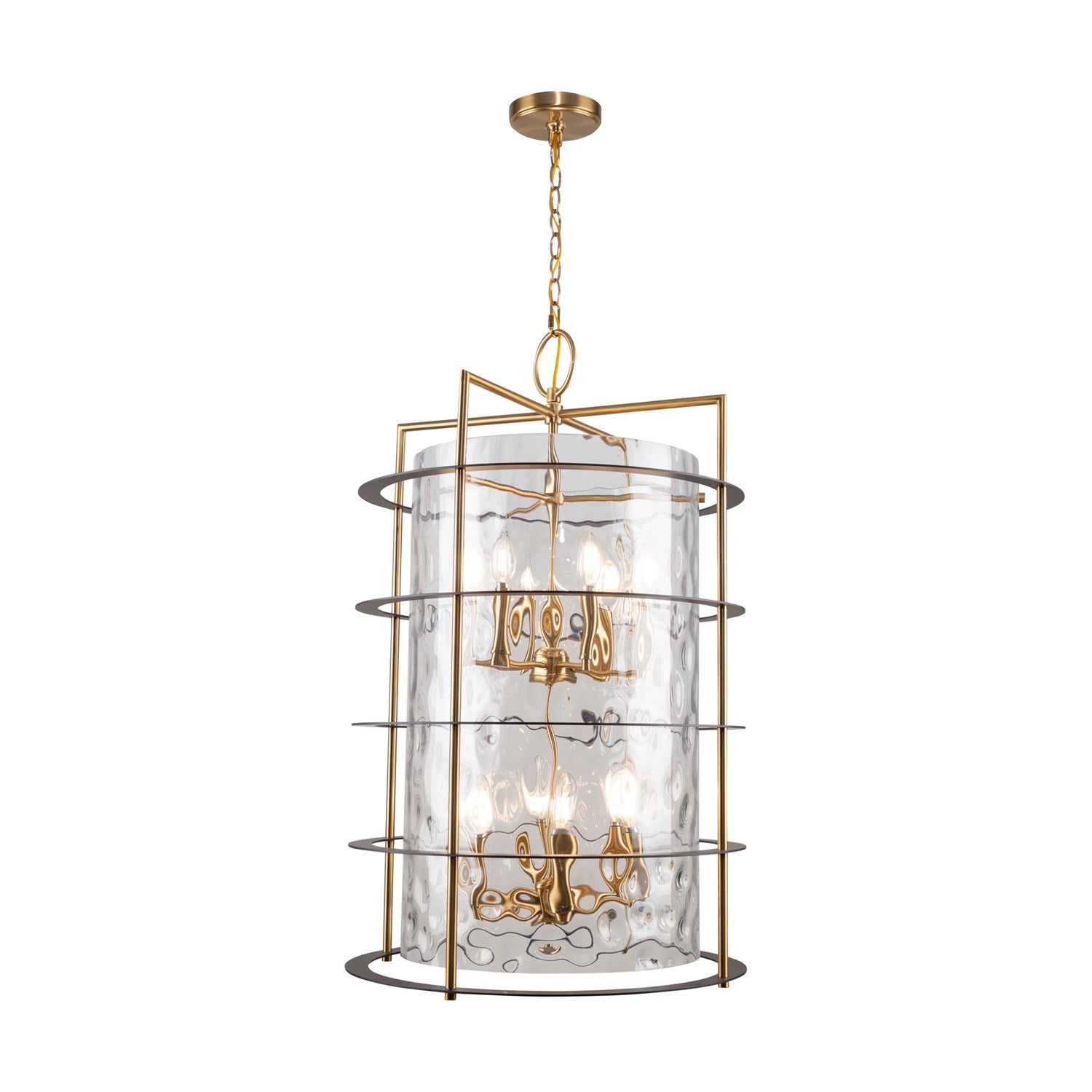 Collection 12-Light Chandelier Brass & Black by Artcraft
