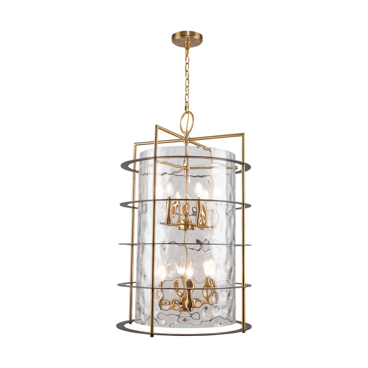 Collection 12-Light Chandelier Brass & Black by Artcraft