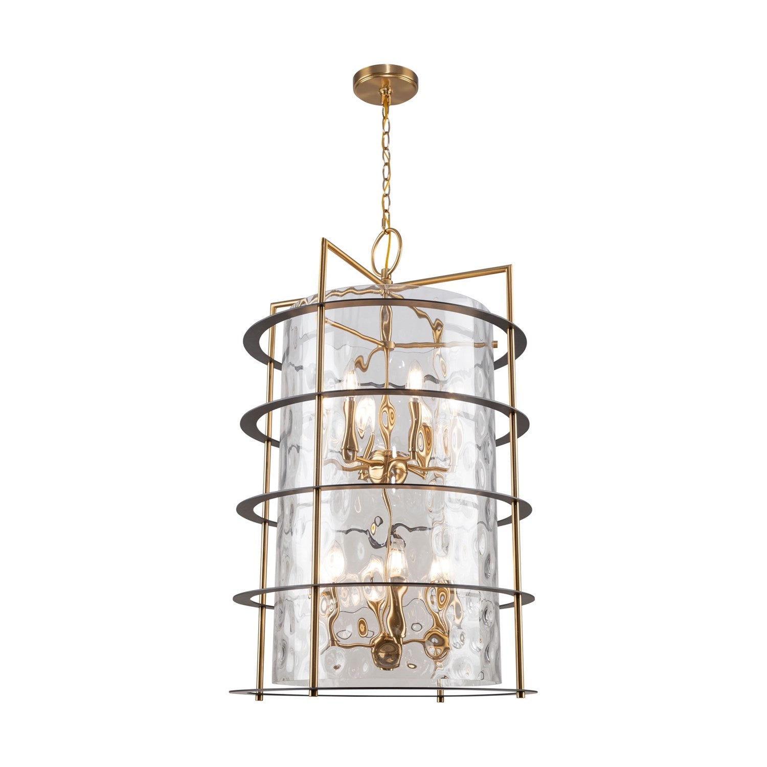 Collection 12-Light Chandelier Brass & Black