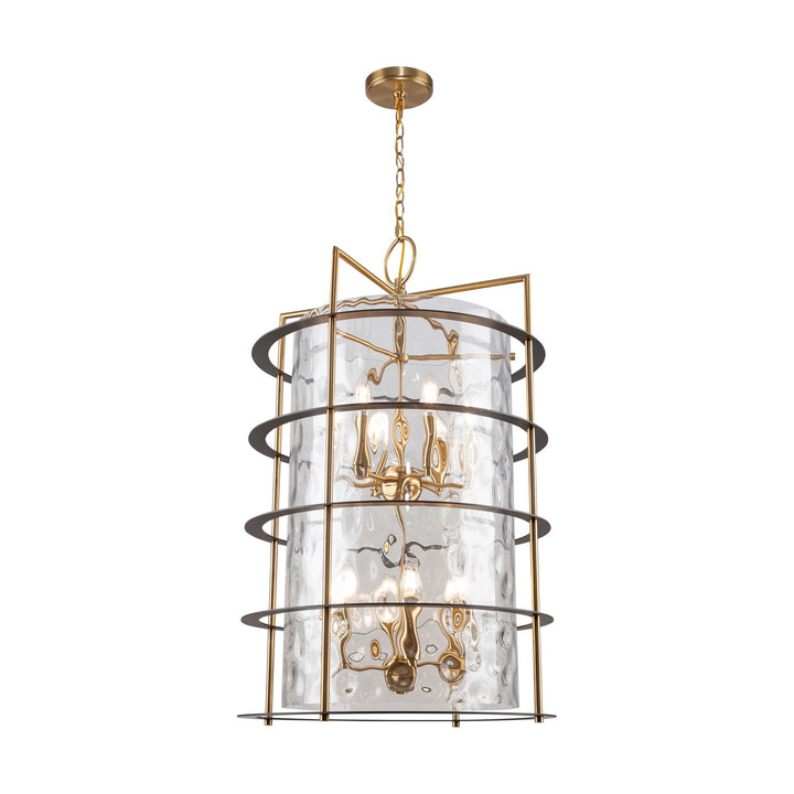 Collection 12-Light Chandelier Brass & Black