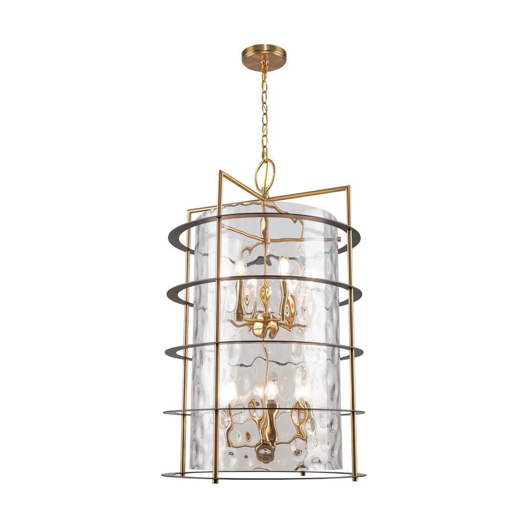 Collection 12-Light Chandelier Brass & Black
