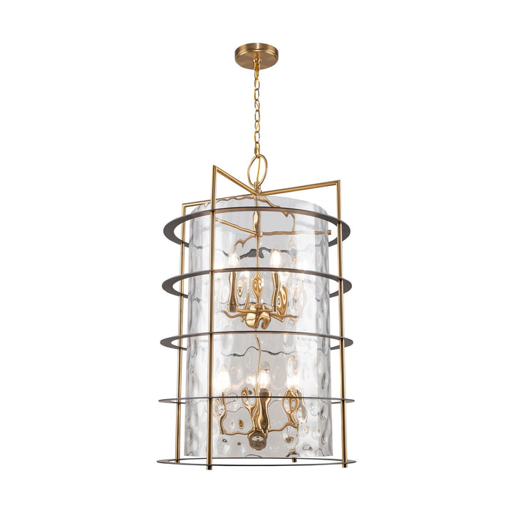 Collection 12-Light Chandelier Brass & Black