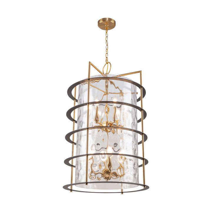 Collection 12-Light Chandelier Brass & Black