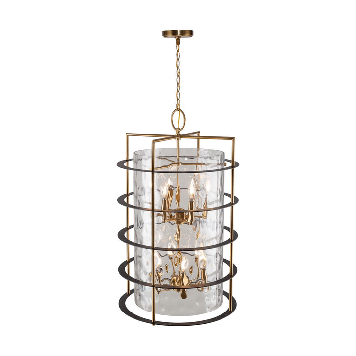 Collection 12-Light Chandelier Brass & Black