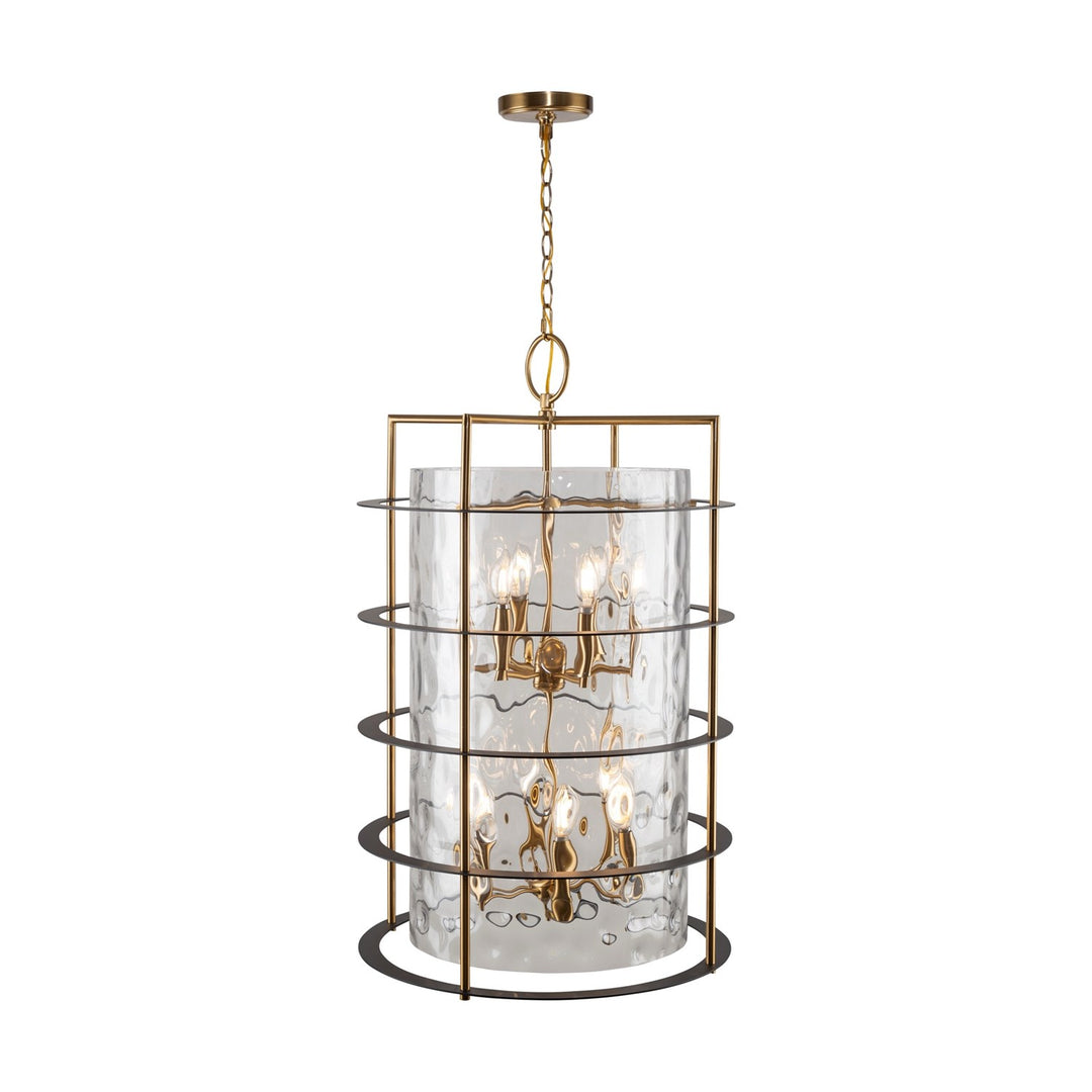 Collection 12-Light Chandelier Brass & Black