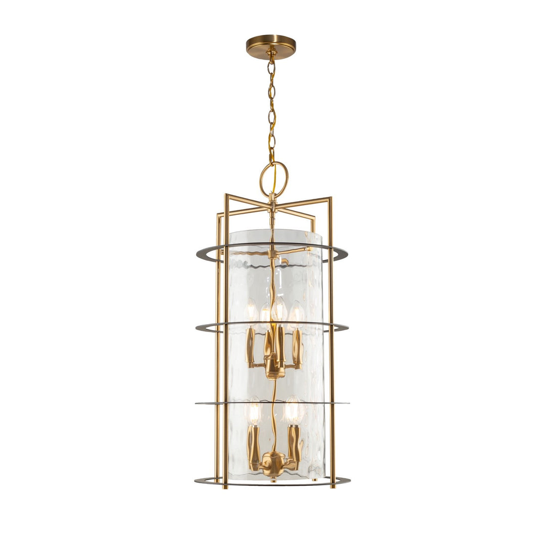 Collection 8-Light Chandelier Brass & Black