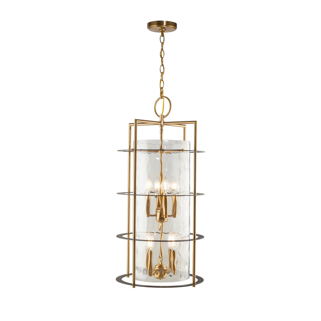 Collection 8-Light Chandelier Brass & Black