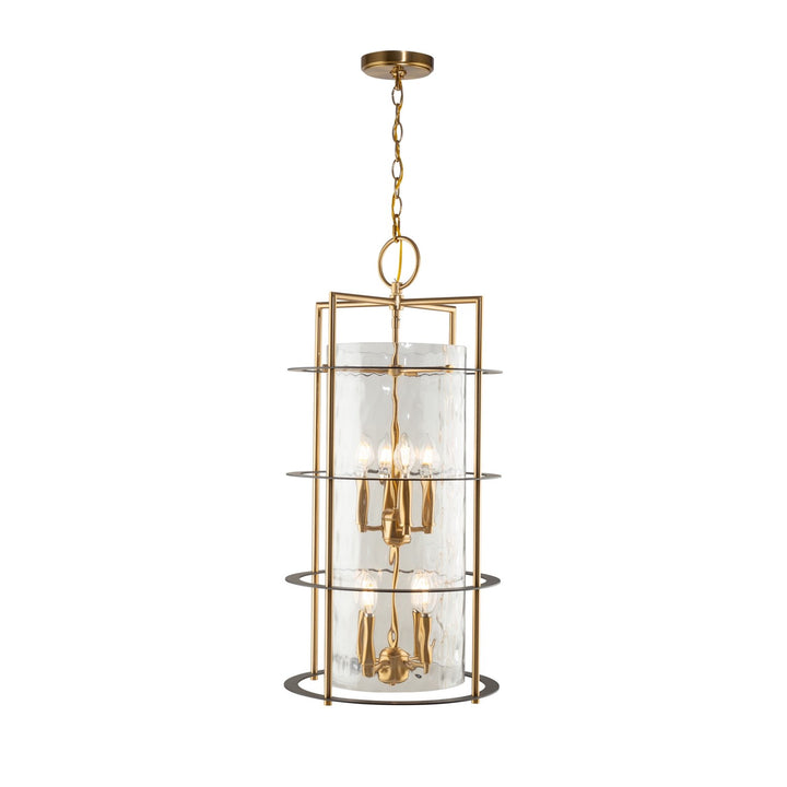 Collection 8-Light Chandelier Brass & Black