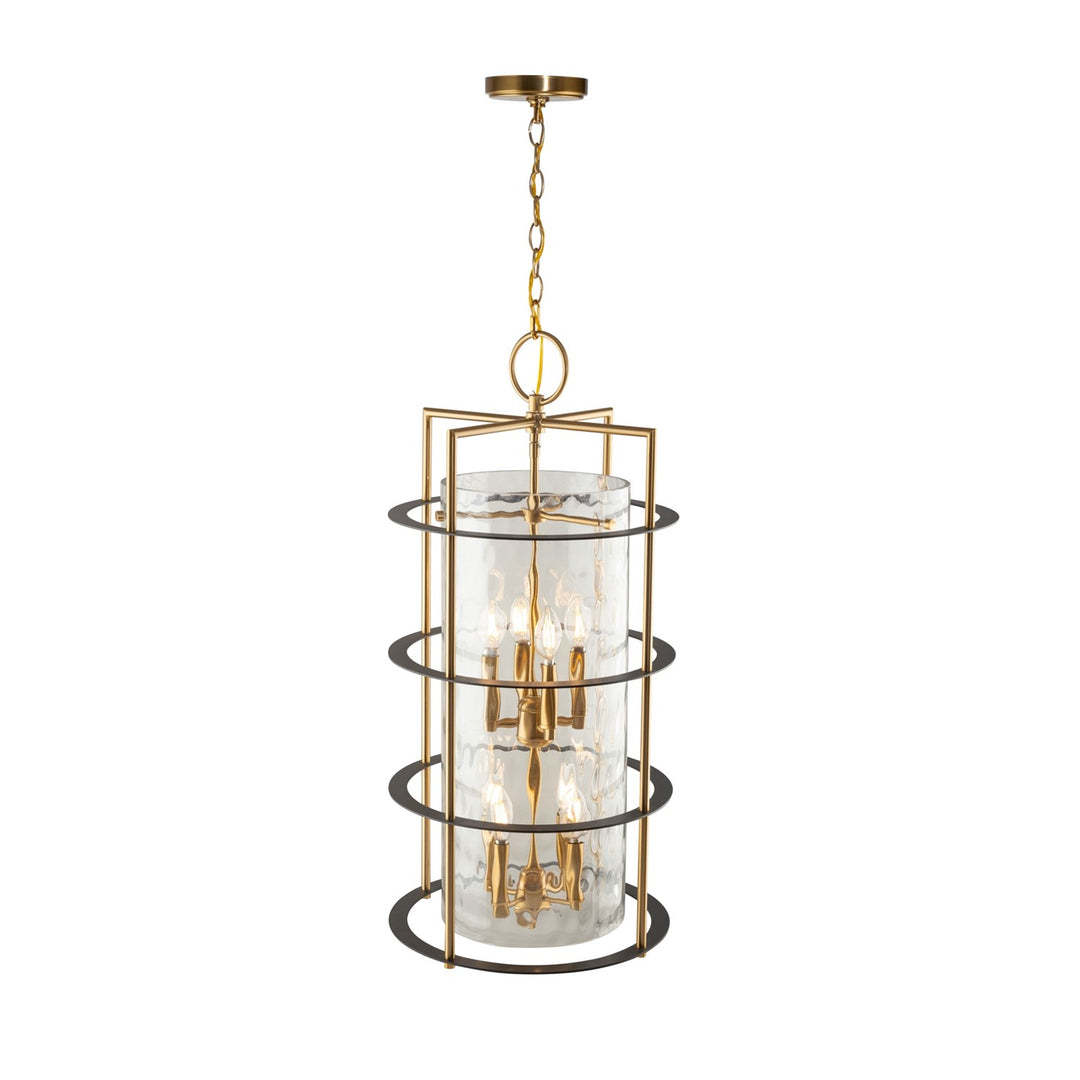 Collection 8-Light Chandelier Brass & Black