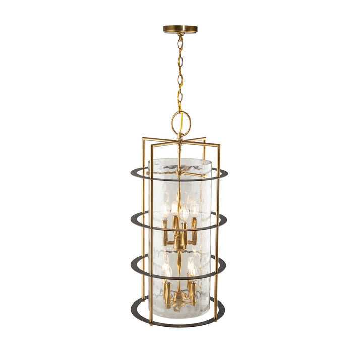 Collection 8-Light Chandelier Brass & Black