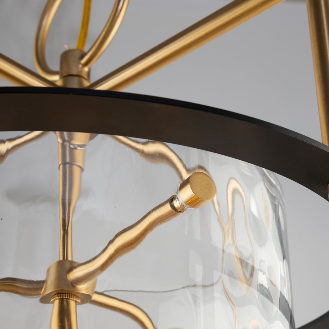 Collection 8-Light Chandelier Brass & Black