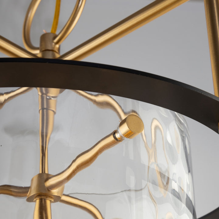 Collection 8-Light Chandelier Brass & Black
