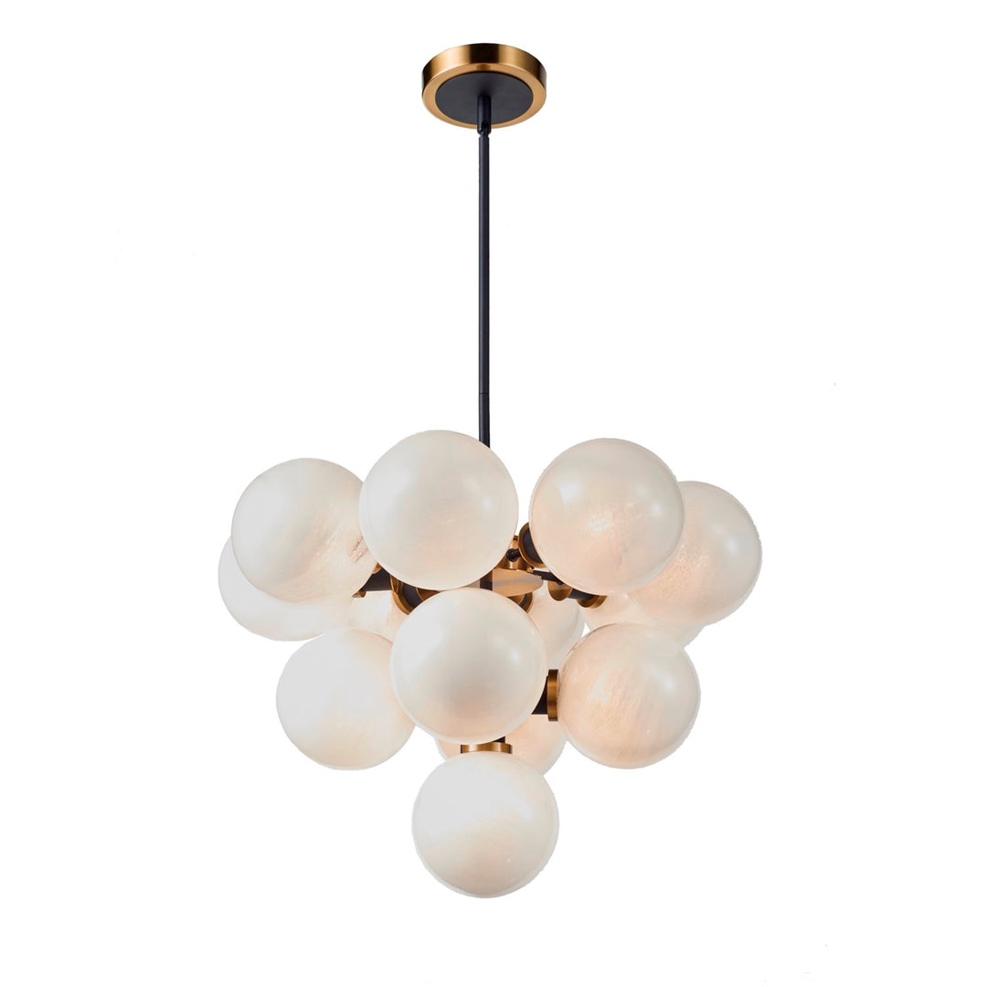 Collection 13-Light Chandelier Black And Brushed Brass by Artcraft