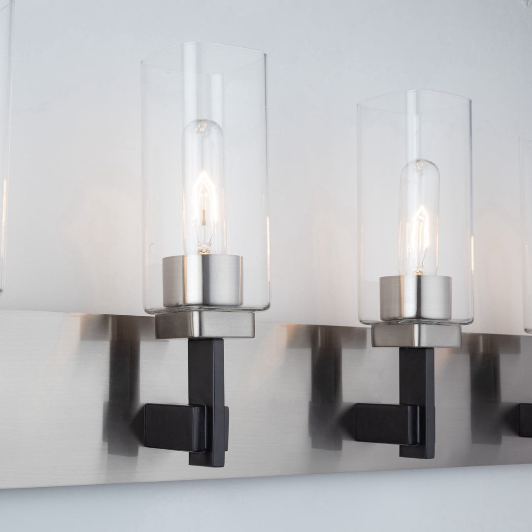 Collection 4-Light Bathroom Vanity Fixture Satin Nickel