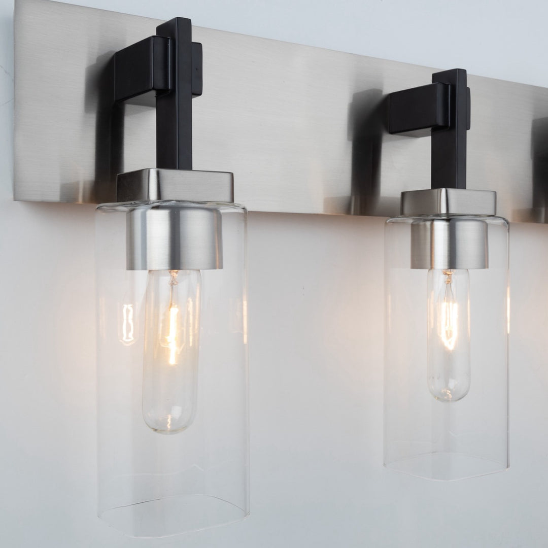 Collection 4-Light Bathroom Vanity Fixture Satin Nickel