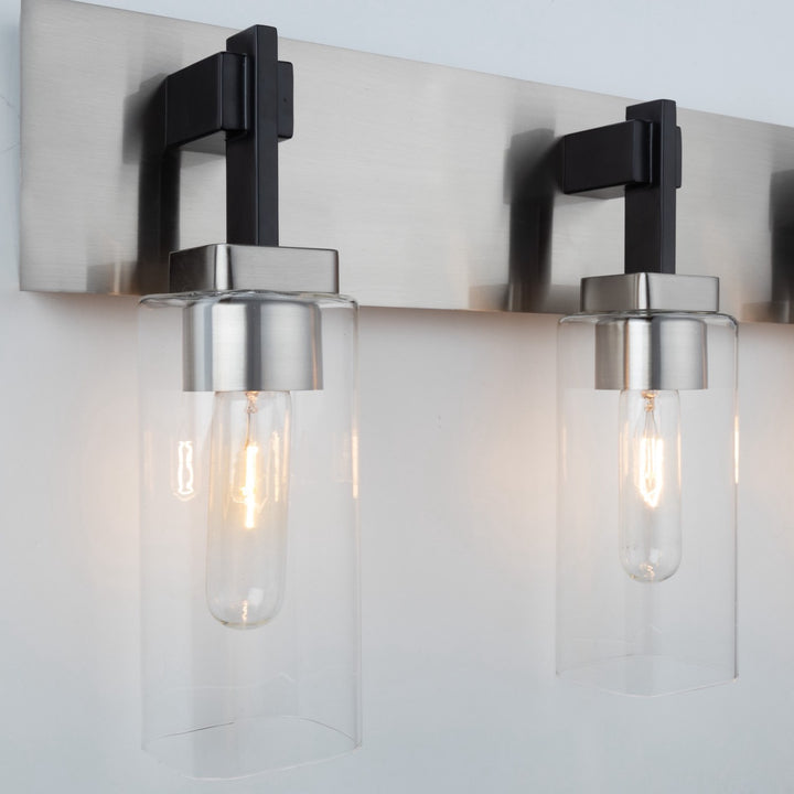 Collection 4-Light Bathroom Vanity Fixture Satin Nickel