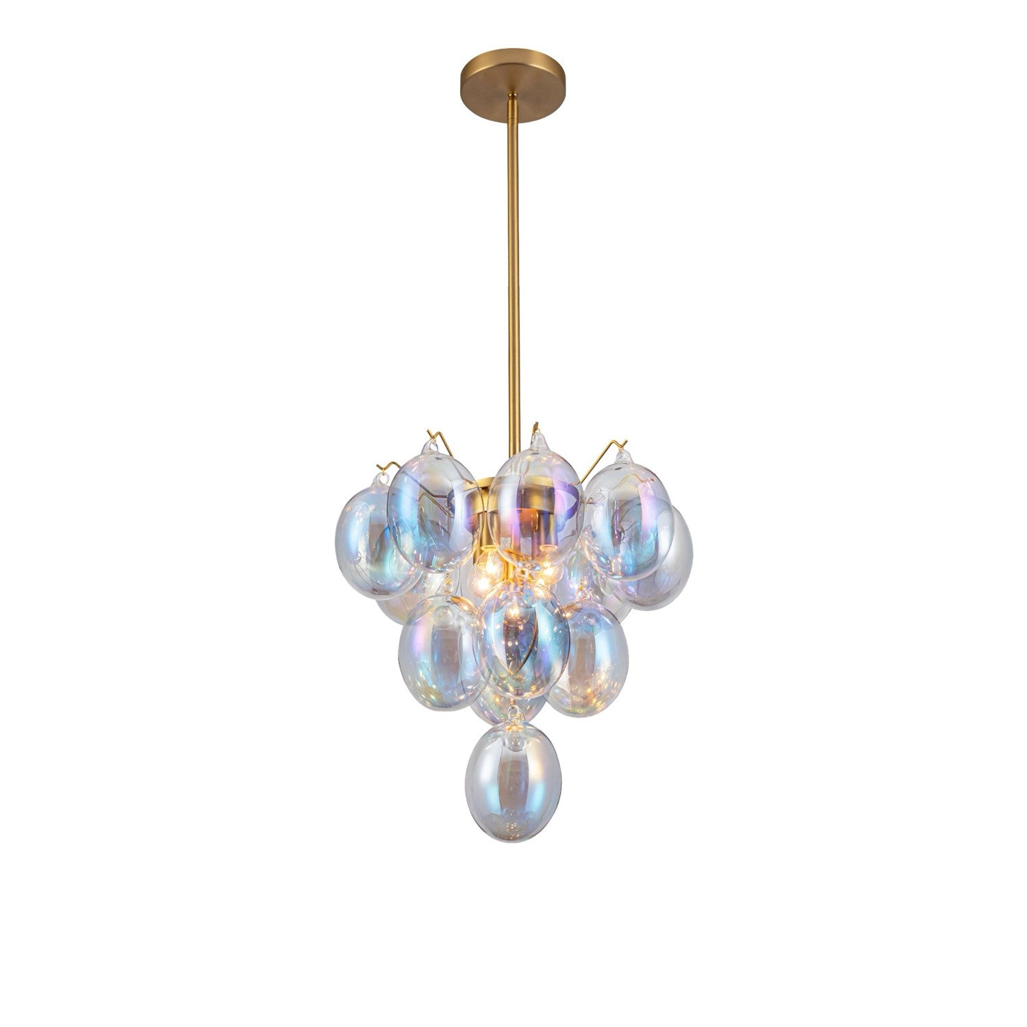 Collection 5-Light Chandelier Iridescent And Brass by Artcraft