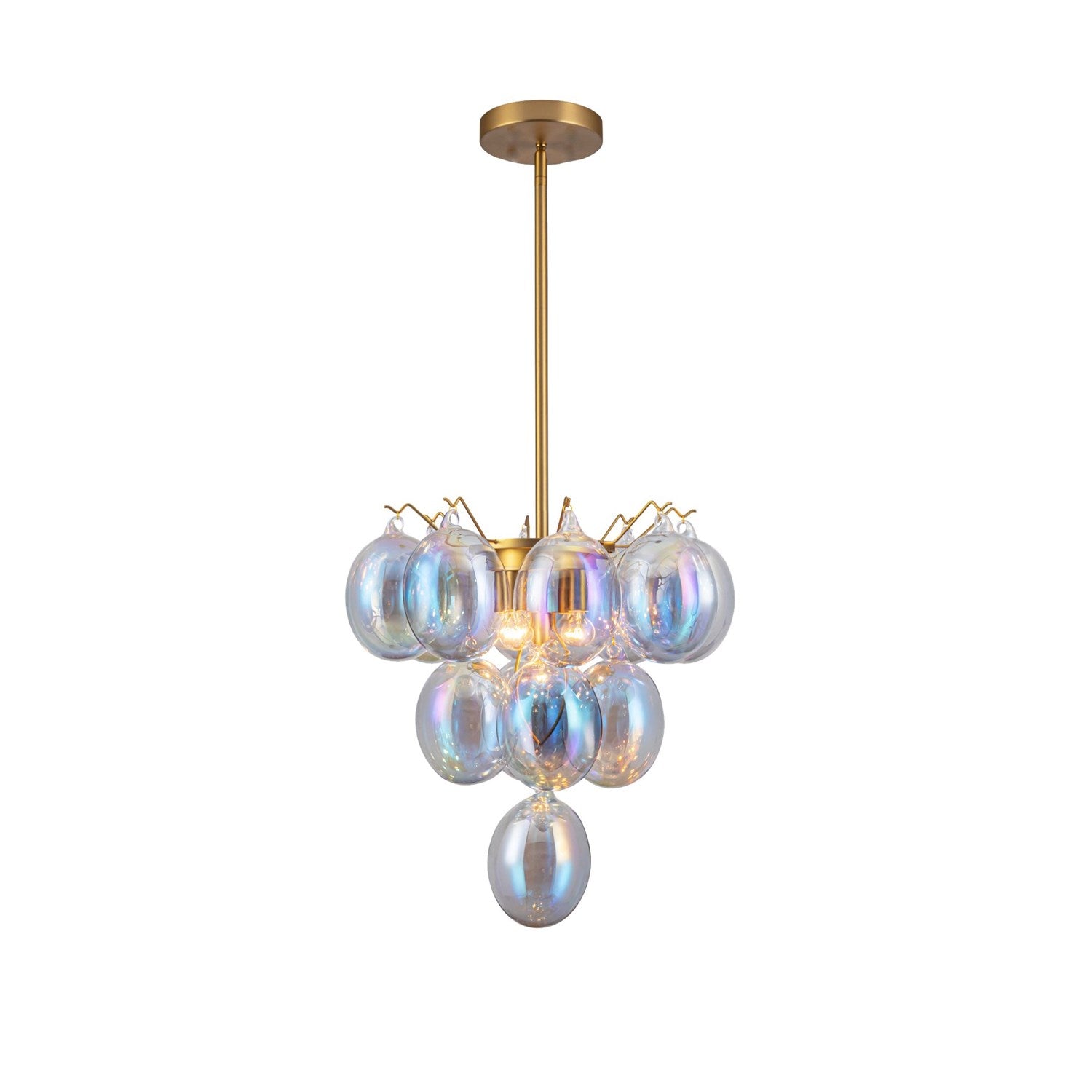 Collection 5-Light Chandelier Iridescent And Brass