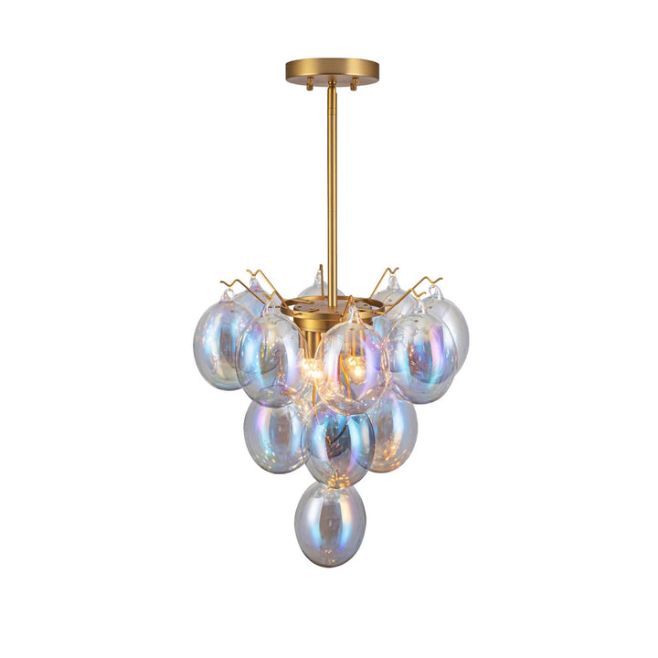 Collection 5-Light Chandelier Iridescent And Brass