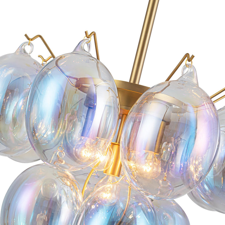 Collection 5-Light Chandelier Iridescent And Brass