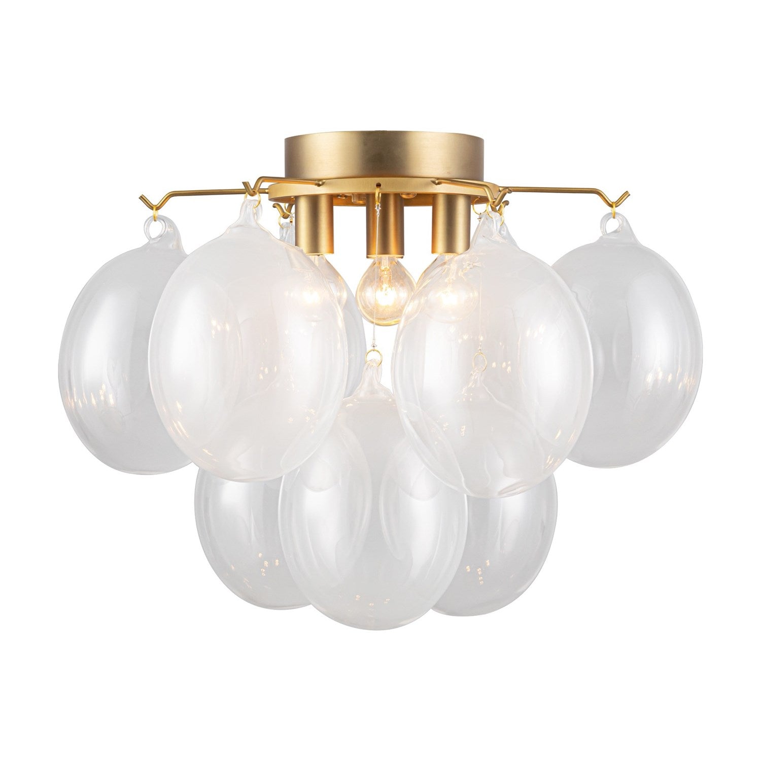 Collection 4-Light Semi-Flush Mount Brass