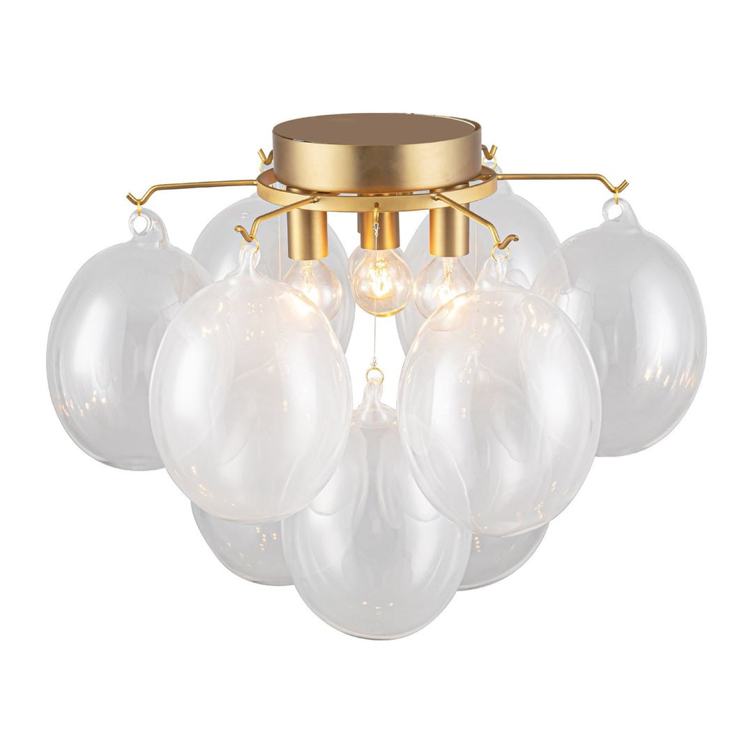 Collection 4-Light Semi-Flush Mount Brass
