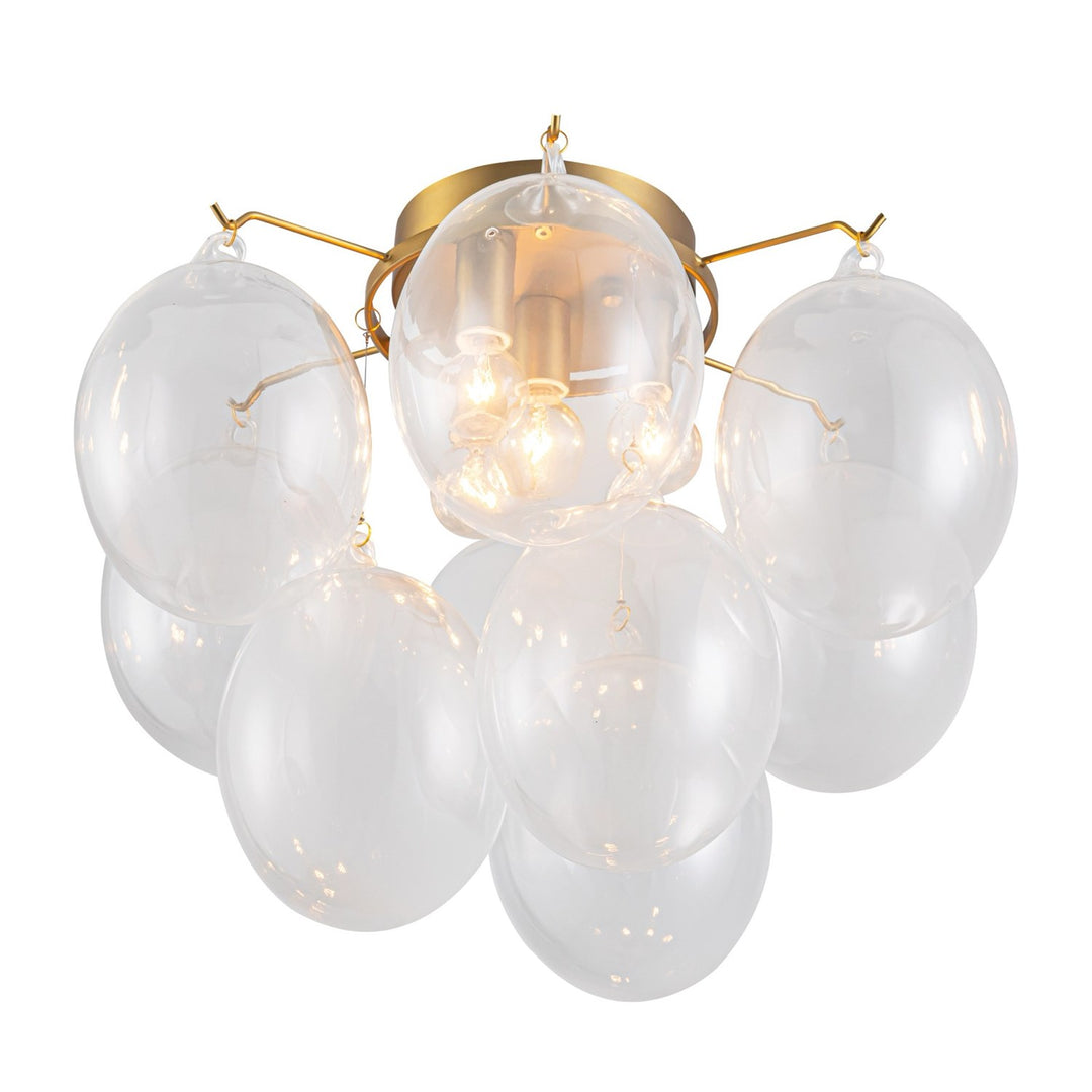Collection 4-Light Semi-Flush Mount Brass