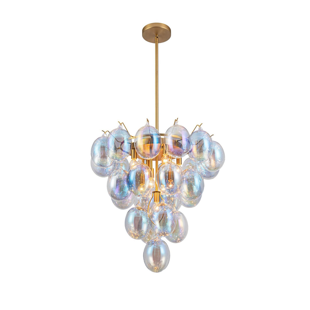 Collection 9-Light Chandelier Iridescent And Brass by Artcraft