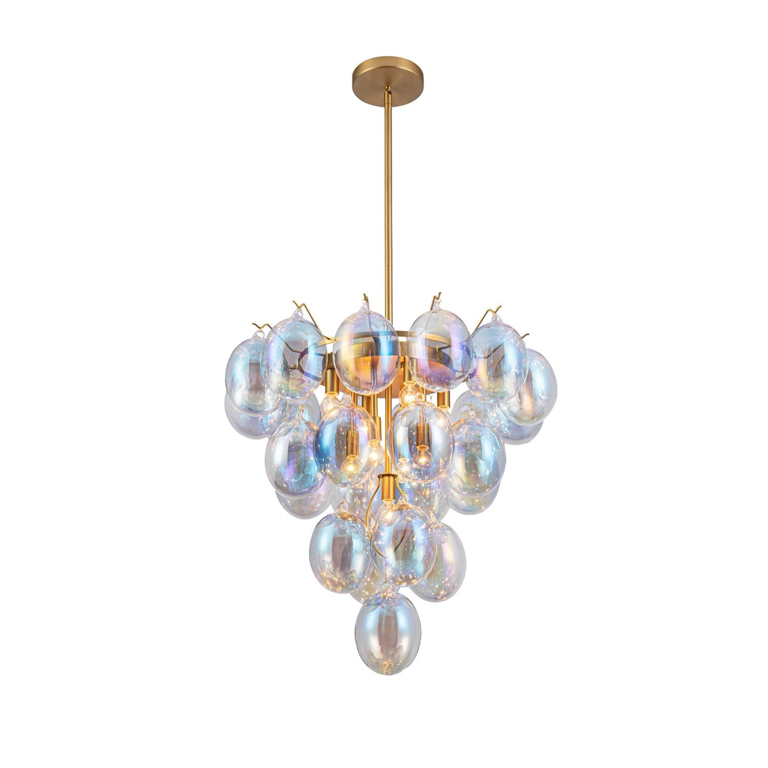 Collection 9-Light Chandelier Iridescent And Brass by Artcraft