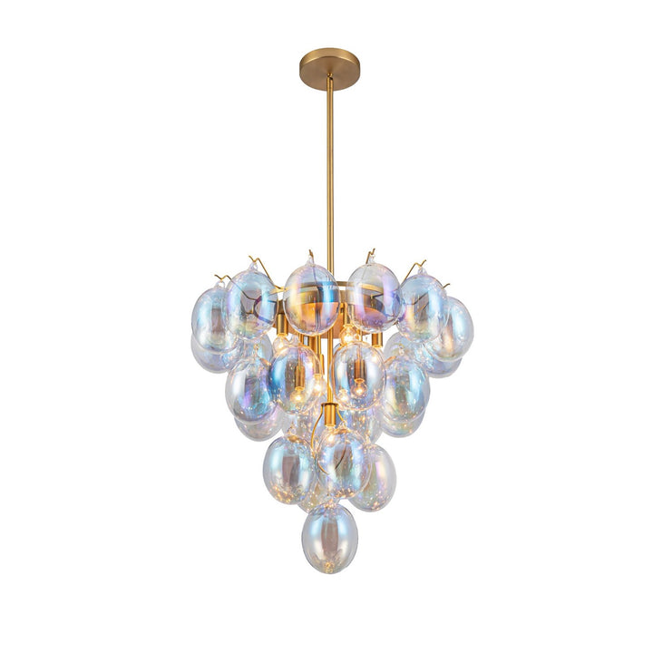 Collection 9-Light Chandelier Iridescent And Brass by Artcraft