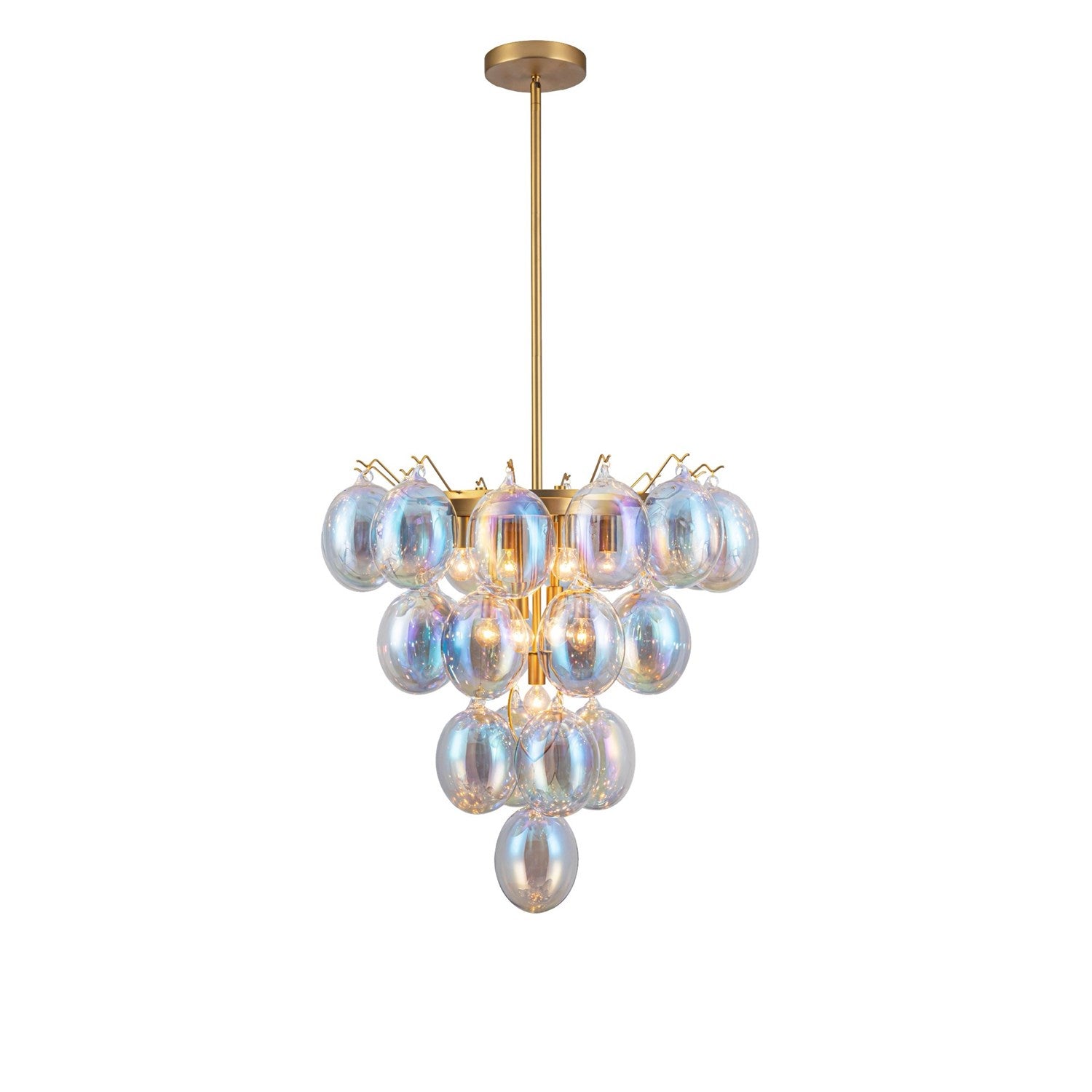 Collection 9-Light Chandelier Iridescent And Brass
